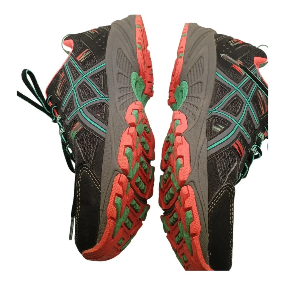 Asics T5N8N Gel-Venture 5 Running Shoes -‎ Black/Coral/Teal - Women's 7.5 EU 39